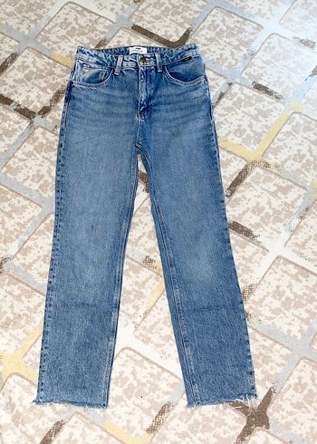 Mavi Batik Desenli Kadın Denim Pantolon