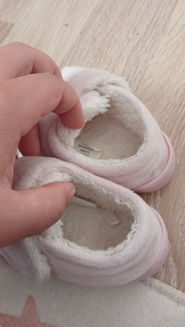 Kız Çocuk Pembe Peluş Ev Terliği - Görsel 2