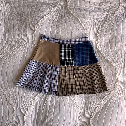 Forever 21 Ekose Pileli Mini Etek