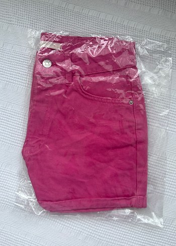 Diğer Pembe Yüksek Bel Kadın Mini Şort