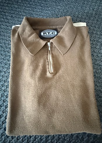 Kahverengi Beyaz Kenarlı Erkek Polo Tişört - Görsel 3