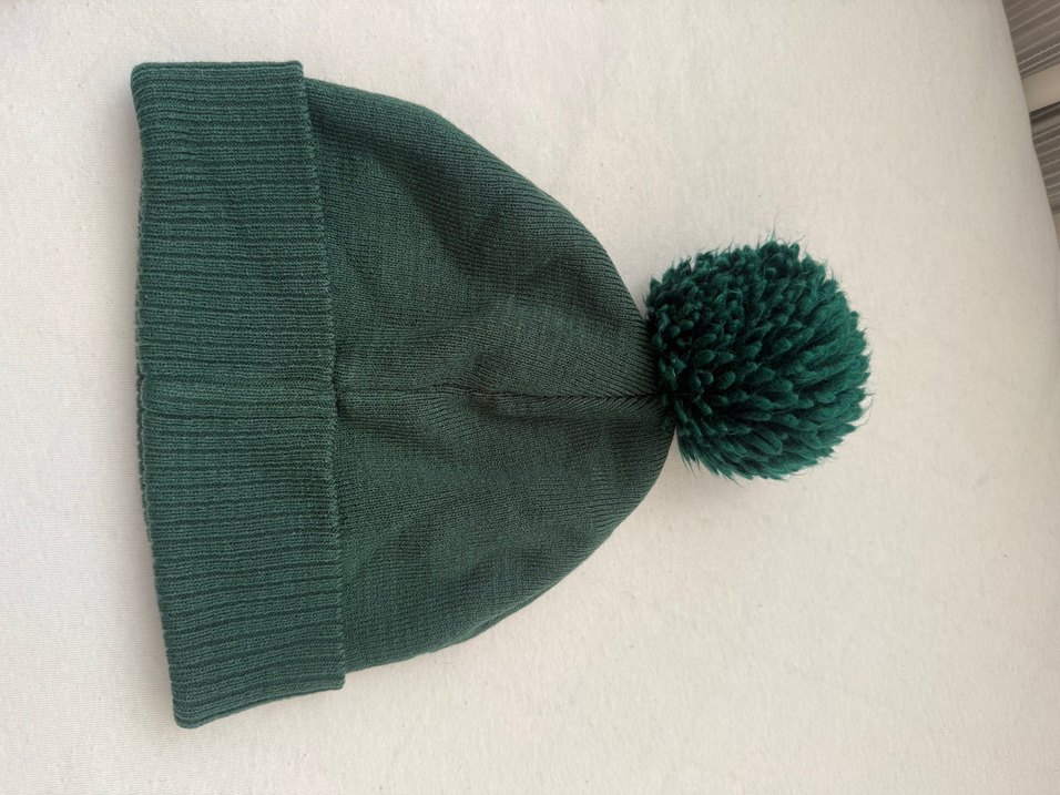 Yeşil Ponponlu Kadın Örgü Bere - Görsel 2