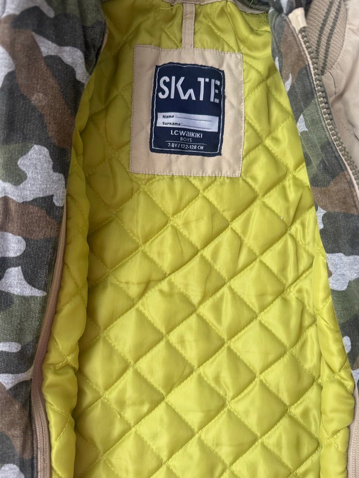 Bej Erkek Çocuk Düğmeli Basic Kaban - Görsel 3