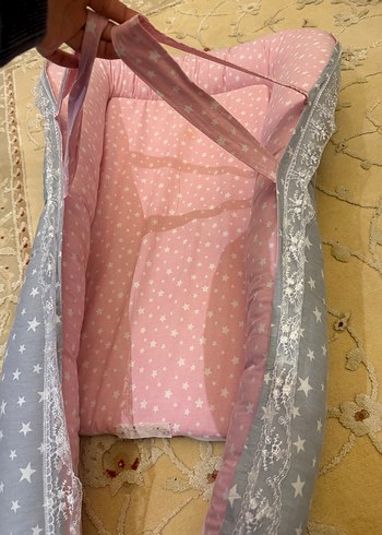 Pembe Çocuk Uyku Minderi Yıldız Desenli - Görsel 3