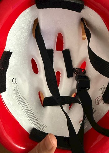 Kırmızı Minimalist Motosiklet Kaskı - Görsel 3