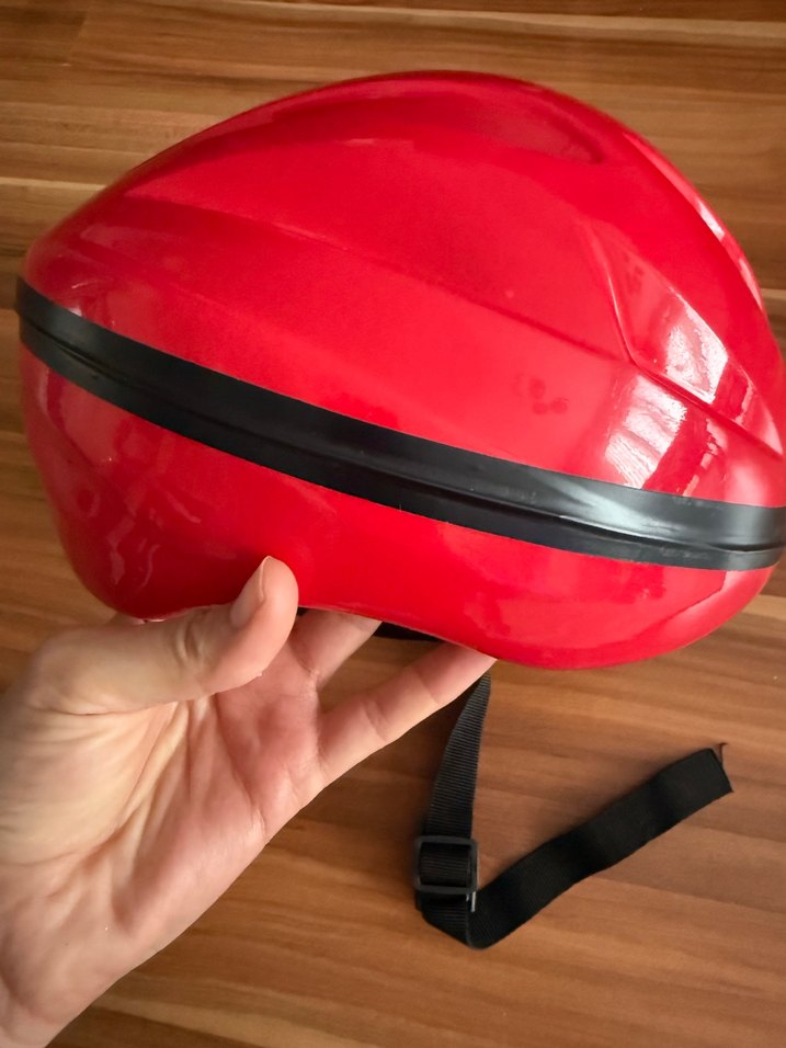 Kırmızı Minimalist Motosiklet Kaskı - Görsel 2