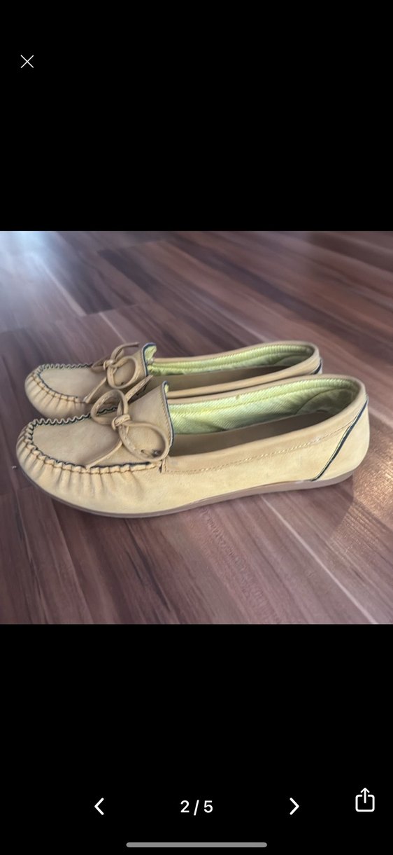 Kız Çocuk Bej Süet Tokalı Loafer - Görsel 3