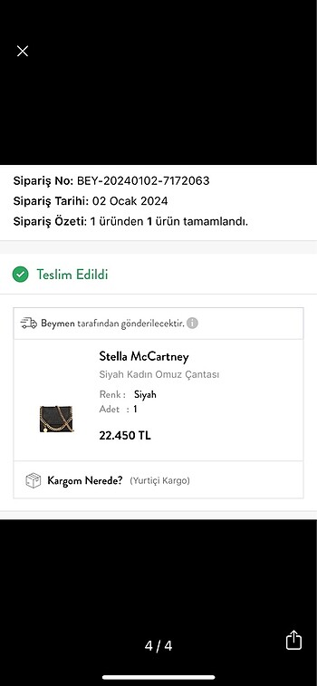 Beden siyah Renk Stella Mccartney