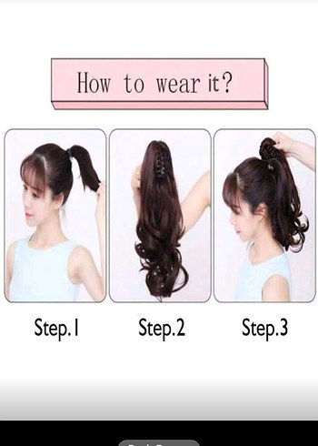 Koyu Kahverengi Elastik İpek Görünümlü Kadın  saç tokası - Görsel 3