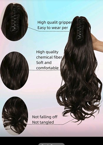 Koyu Kahverengi Elastik İpek Görünümlü Kadın  saç tokası - Görsel 5