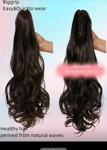 Koyu Kahverengi Elastik İpek Görünümlü Kadın  saç tokası - Görsel 4