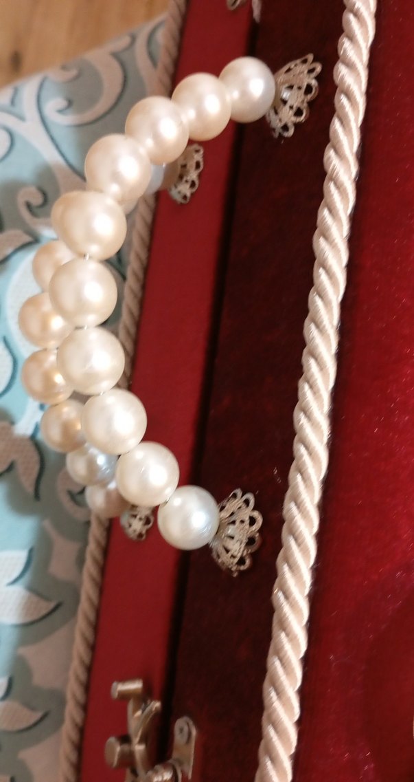 Kırmızı Kadife Kaplı Dini Kitap ve Tespih - Görsel 5