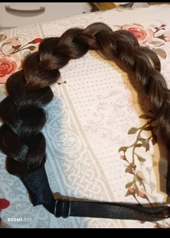 kahverengi Parlak  Lastikli Saç taç - Görsel 2