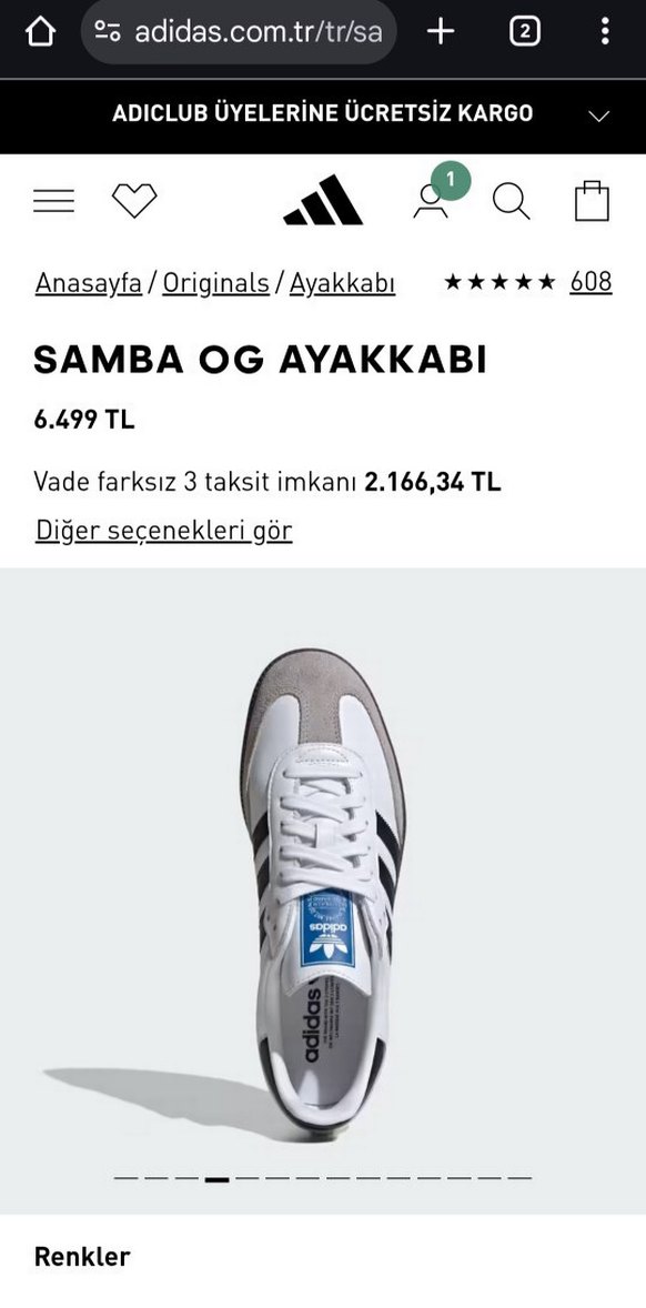 Adidas Samba Beyaz Spor Ayakkabı - Görsel 3