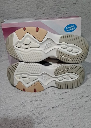 Skechers D'lites 4.0 Best Night Bej Mor Kadın Spor Ayakkabı - Görsel 6