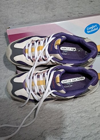 Skechers D'lites 4.0 Best Night Bej Mor Kadın Spor Ayakkabı - Görsel 8