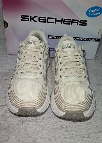 36 Beden ten rengi Renk Skechers Max Cushioning Elite Kadın Bej Spor Koşu Ayakkabısı