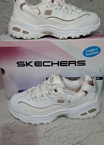 Skechers D'lites Copper Divine Beyaz Kadın Spor Ayakkabı