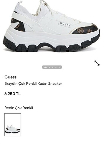 Guess Guess Braydin Çok Renkli Kadın Sneaker Orjinal 