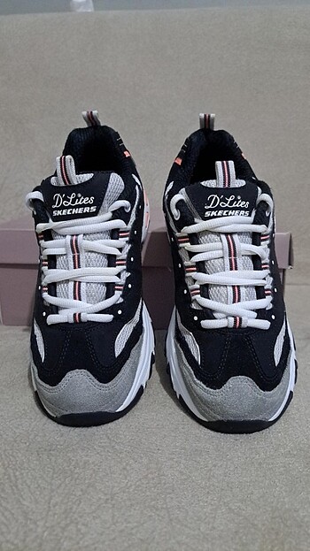36,5 Beden Skechers DLITES-NEW JOURNEY Siyah-Beyaz-Gri Kadın Sneaker