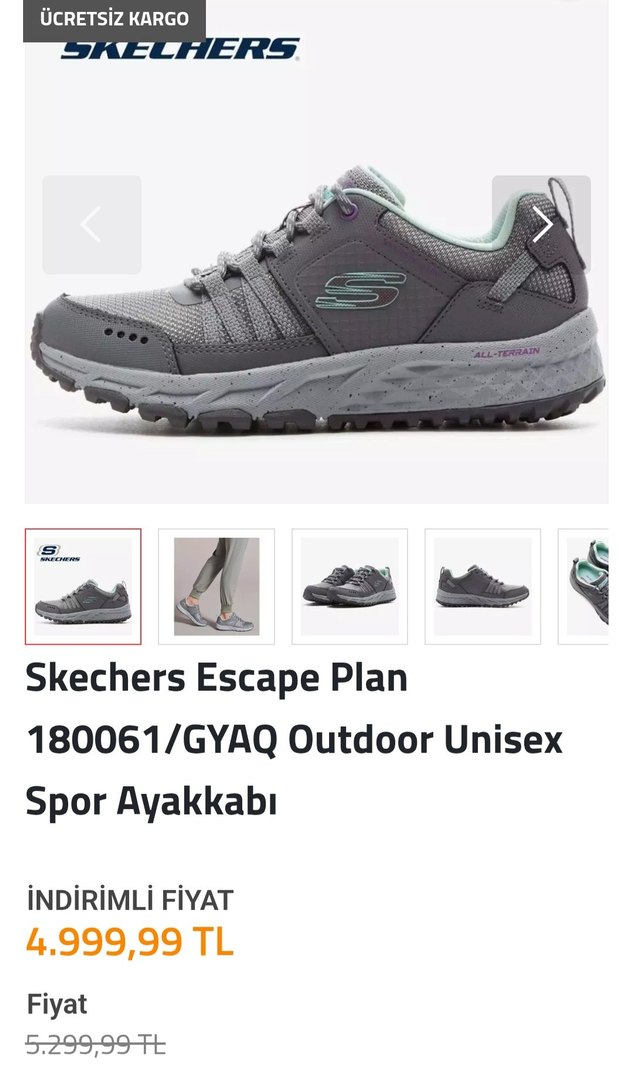 Skechers Escape Plan Outdoor Unisex Spor Ayakkabı - Görsel 3