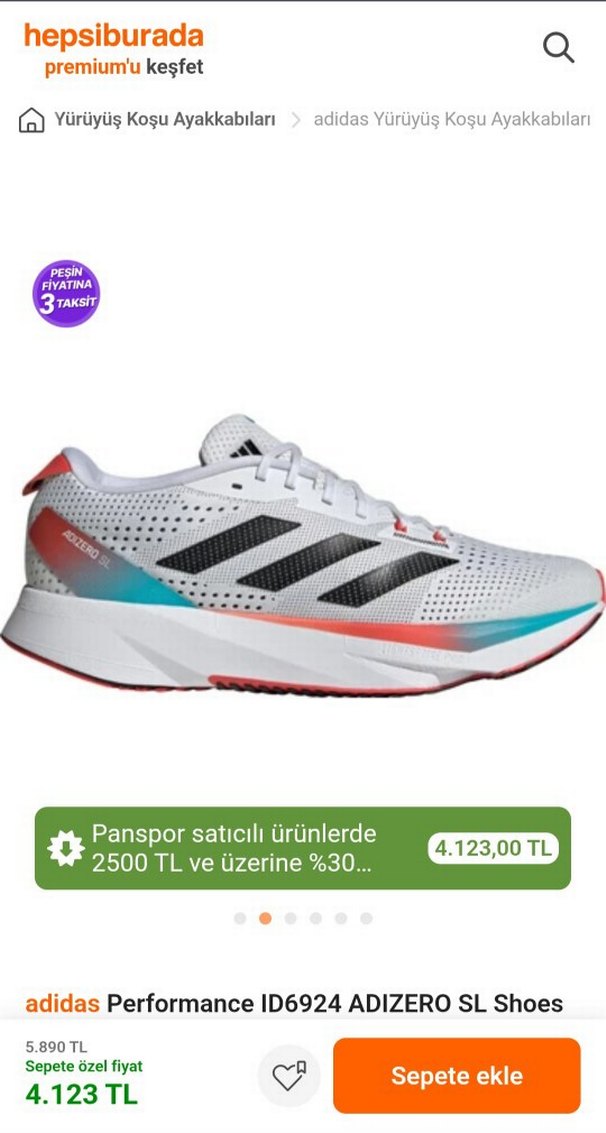Adidas Adızero SL Turkuaz Koşu ve Antrenman Ayakkabısı - Görsel 5