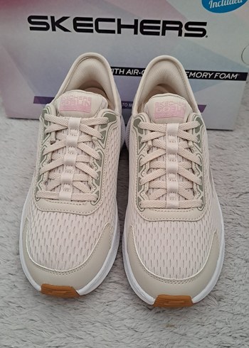 36 Beden ten rengi Renk Skechers Go Run Consistent 2.0 Kadın Krem Rengi Spor Ayakkabı