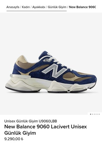 New Balance 9060 Lacivert Erkek Spor Ayakkabı - Görsel 4