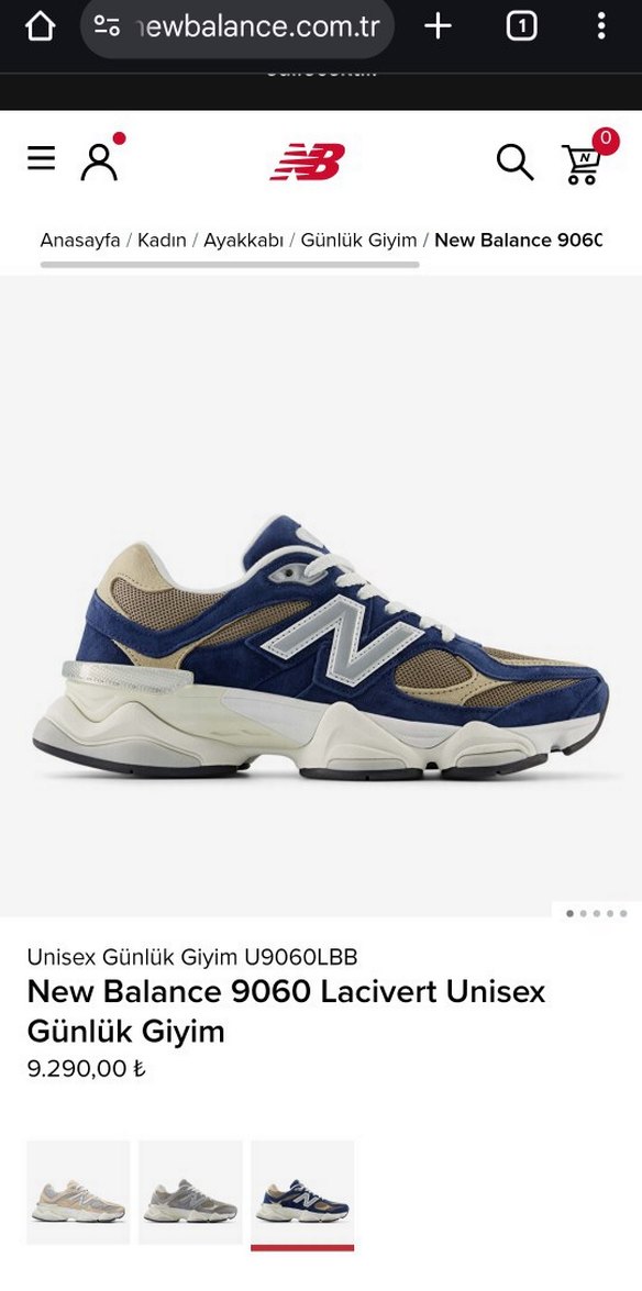 New Balance 9060 Lacivert Erkek Spor Ayakkabı - Görsel 4