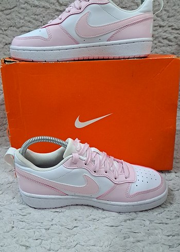 Nike Nike Beyaz Pembe Court Borough Low Recraft Spor Ayakkabı