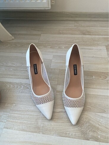 Nine West Gelin nikah beyaz ayakkabı