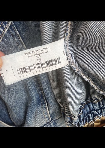 Denim oversize Kadın Kot Ceket mont - Görsel 4