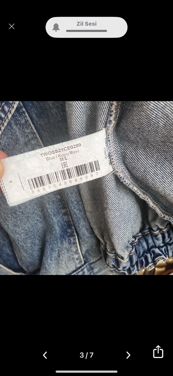 Denim oversize Kadın Kot Ceket mont - Görsel 4