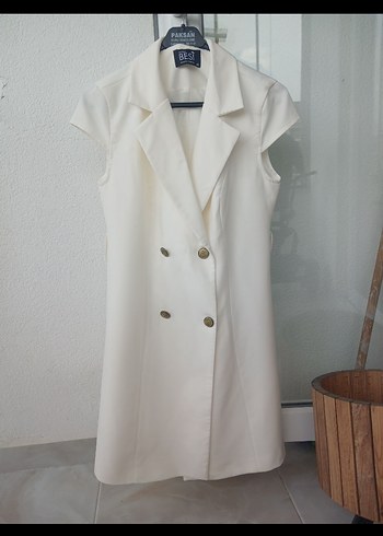 Kırık beyaz ceket elbise nikah elbise - Görsel 3