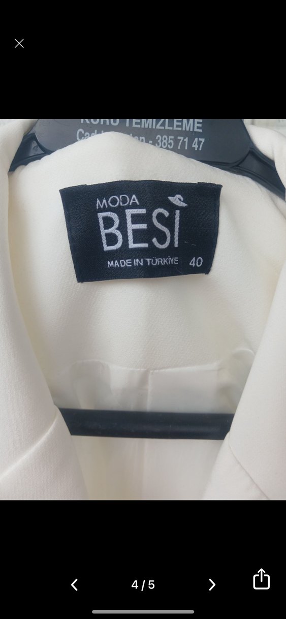 Kırık beyaz ceket elbise nikah elbise - Görsel 5