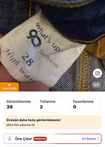 Kadın Koyu Mavi Slim Fit Midi Denim Jean - Görsel 2