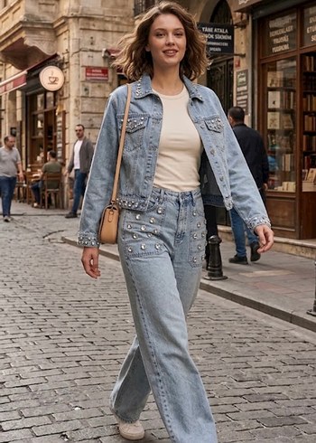 Louis Vuitton Tas Detayli Denim Pantolon M Orjinaldit