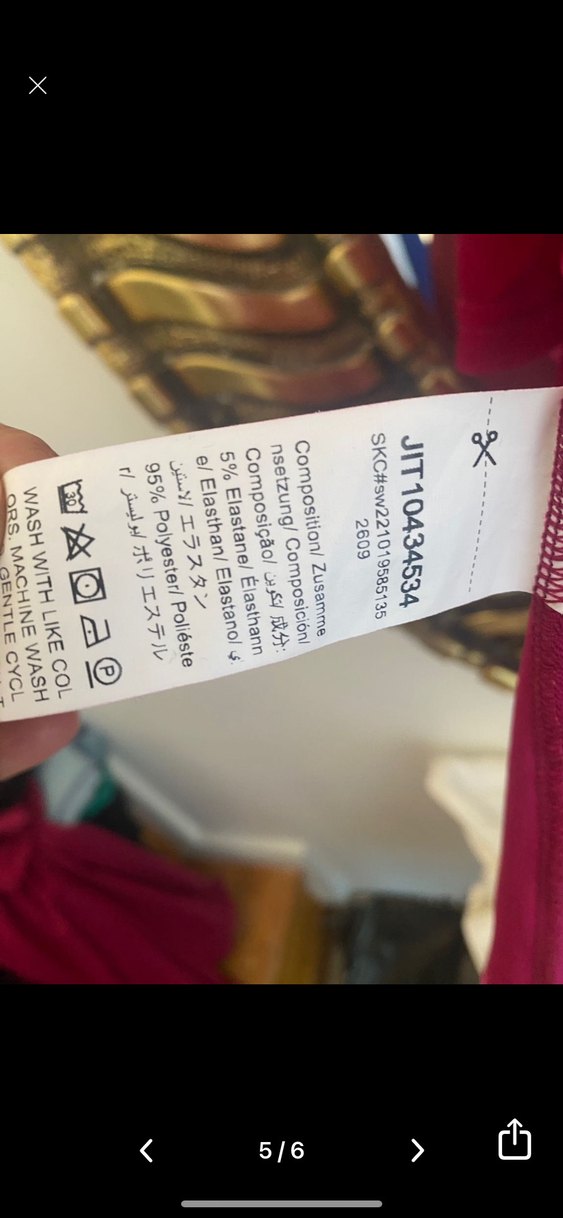 Bordo Drapeli Uzun Kollu  marka elbise - Görsel 5