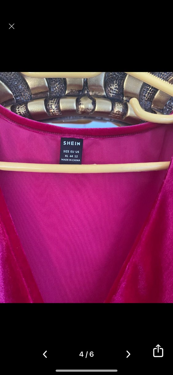 Bordo Drapeli Uzun Kollu  marka elbise - Görsel 4