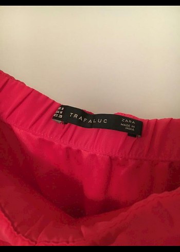 Kırmızı Uzun Straplez Kemerli Abiye Elbise - Görsel 4