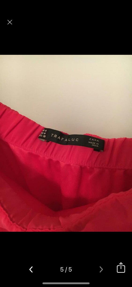 Kırmızı Uzun Straplez Kemerli Abiye Elbise - Görsel 4