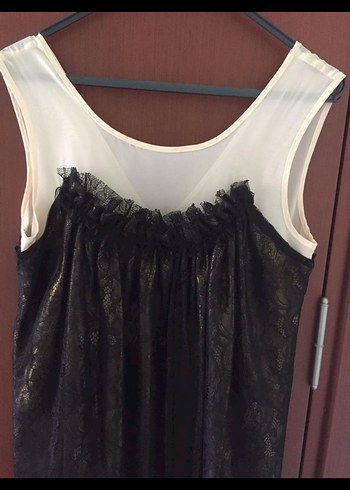 Dantel Detaylı Siyah Midi Kadın Abiye Elbise - Görsel 3