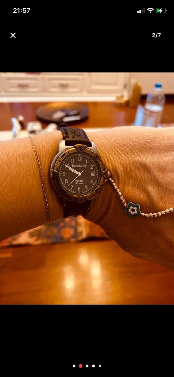 Vintage Kahverengi Timberland Erkek Saati - Görsel 2