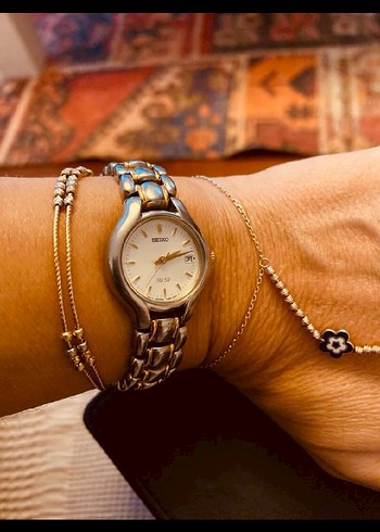 Kadın Parlak Altın Renk Kemerli Saat - Görsel 7