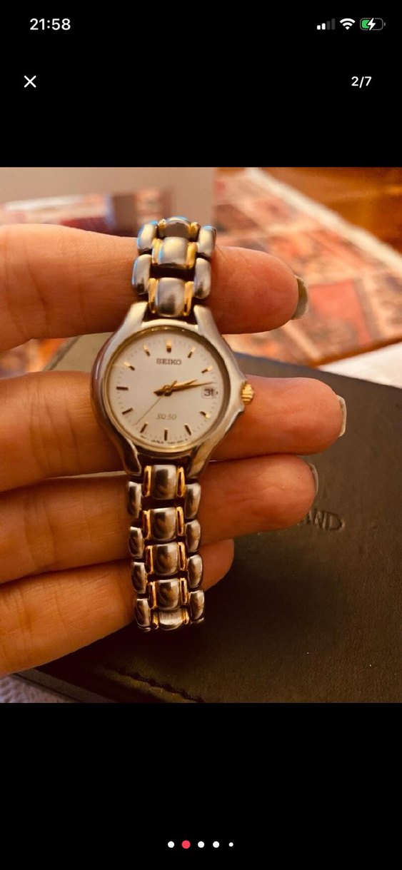 Kadın Parlak Altın Renk Kemerli Saat - Görsel 2