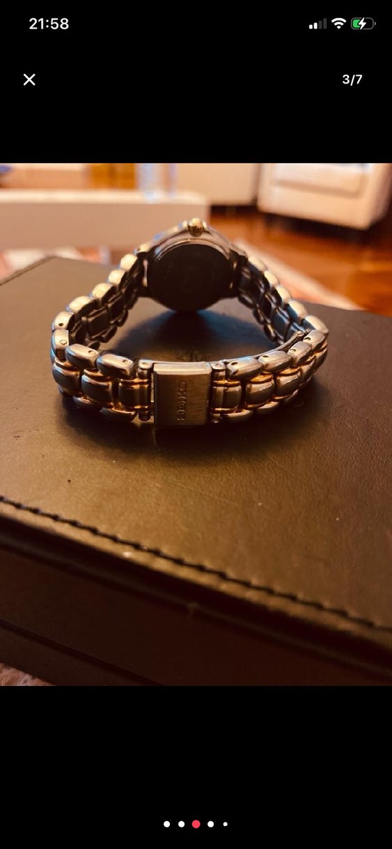 Kadın Parlak Altın Renk Kemerli Saat - Görsel 3