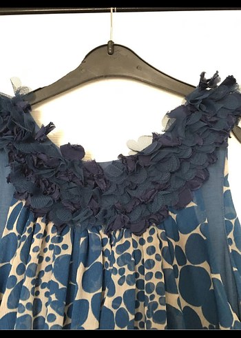 Volanlı, Askısız, Midi Bohem Elbise - Görsel 3