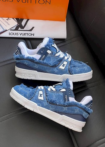 Louis Vuitton Erkek Mavi Denim Spor Ayakkabı