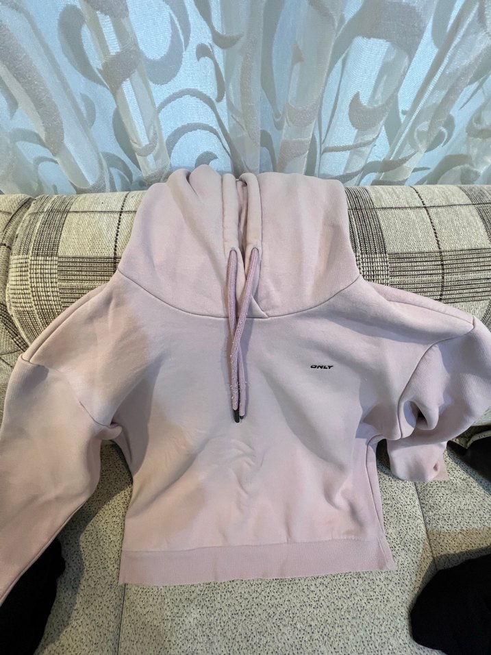 Pembe Yüksek Yakalı Kadın Sweatshirt - Görsel 5