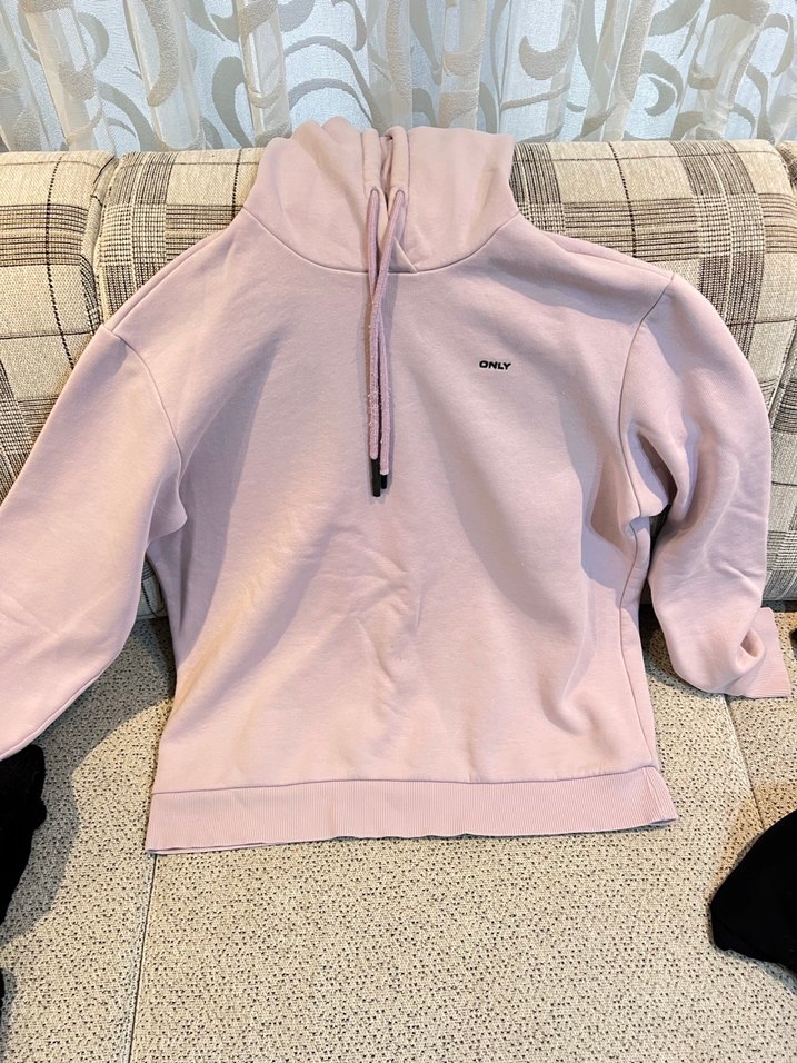 Pembe Yüksek Yakalı Kadın Sweatshirt - Görsel 3